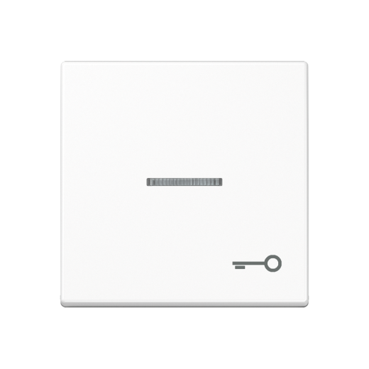 Клавиша для контрольного выключателя со знаком ключ, белый