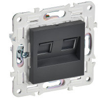IEK SKANDY Титан Розетка компьютерная двойная RJ45 кат.6 SK-K04T