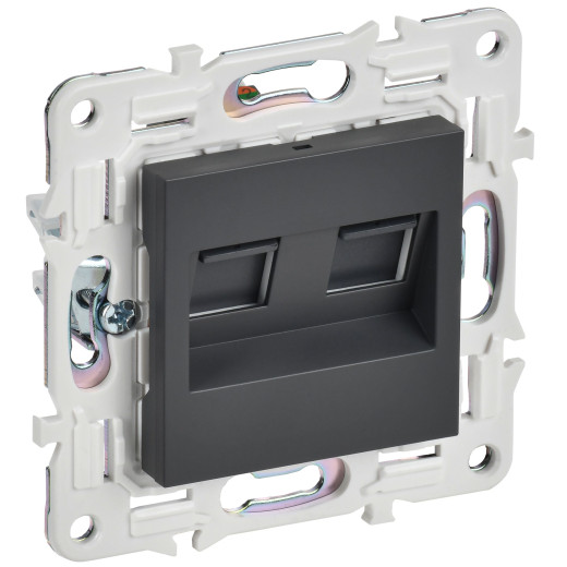 SKANDY Роз. комп. 2-ая RJ45 кат.6 SK-K04T титан IEK