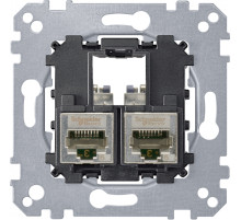 Schneider Electric Merten Actassi Механизм розетки телекоммуникационной 2xRJ45 Cat5e STP