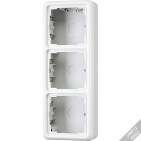 JUNG Серая Коробка накладная коробка с рамкой, 3-ая