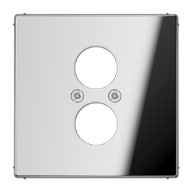 JUNG Крышка для 2-х гнезд подключения громкоговорителя полированный хром