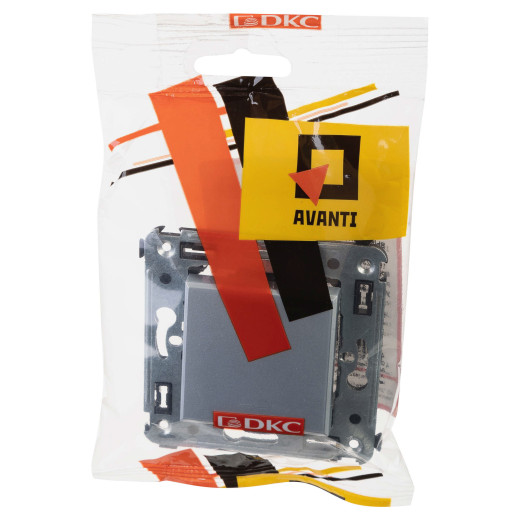 Выключатель одноклавишный в стену, Avanti, закаленная сталь