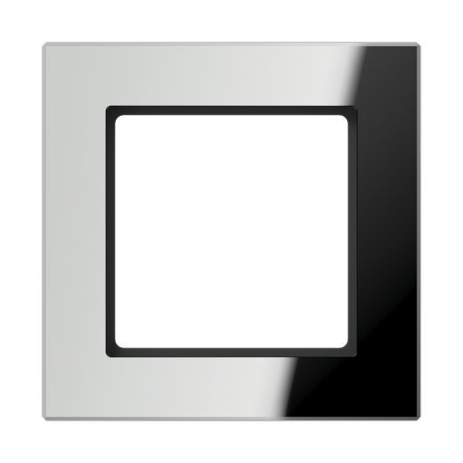 Рамка для вертикальной и горизонтальной установки, 1 пост, стекло, серебряный(зеркальный), A CREATION