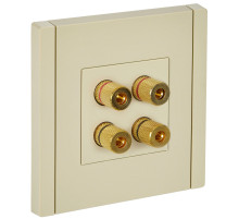 IEK FORTE&PIANO Ваниль Аудиорозетка 4-мест. FP439
