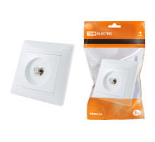 TDM Розетка SAT (F-разъем) 0-2400МГц белая 