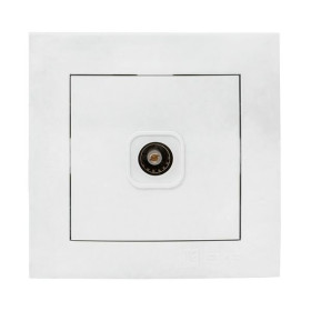 EKF PROxima Валенсия розетка телевизионная 1-местная проходная 14дБ-240МГц белая.