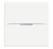 BT Axolute Белый Выключатель аксиальный 1-кл. 10А, 250В, автомат. клеммы, 2 мод. (замена для арт. HD4001M2A).