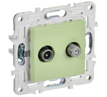 IEK SKANDY Мятный Розетка двойная TV+SAT SK-A13G