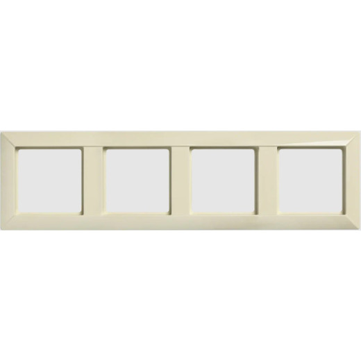 Рамка 4-кратная для вертикальной и горизонтальной установки; слоновая кость