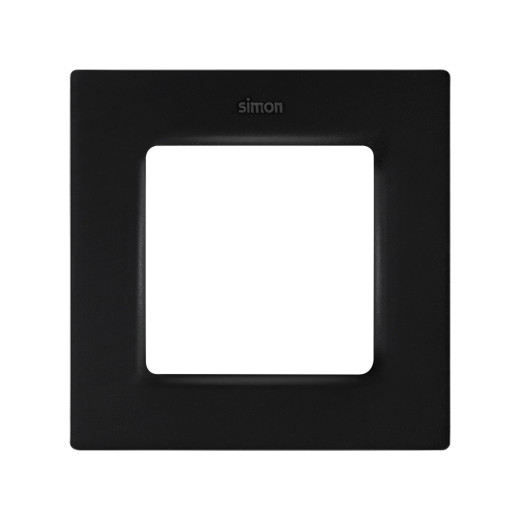 Рамка на 1 пост черного матового цвета S82 Concept
