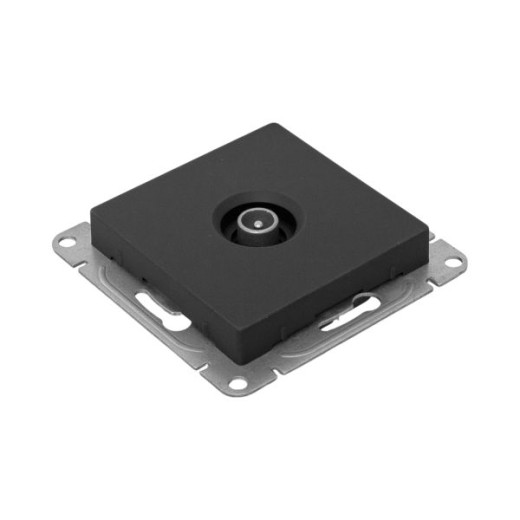 Механизм розетки TV, оконечная, чёрный Эпика EKF