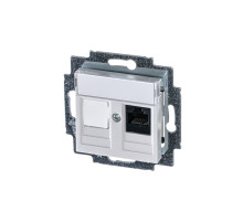 ABB EPJ Levit жемчуг / ледяной Розетка компьютерная RJ45 кат,5e+заглуш,, жемчуг