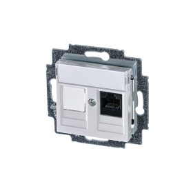 ABB EPJ Levit жемчуг / ледяной Розетка компьютерная RJ45 кат,5e+заглуш,, жемчуг