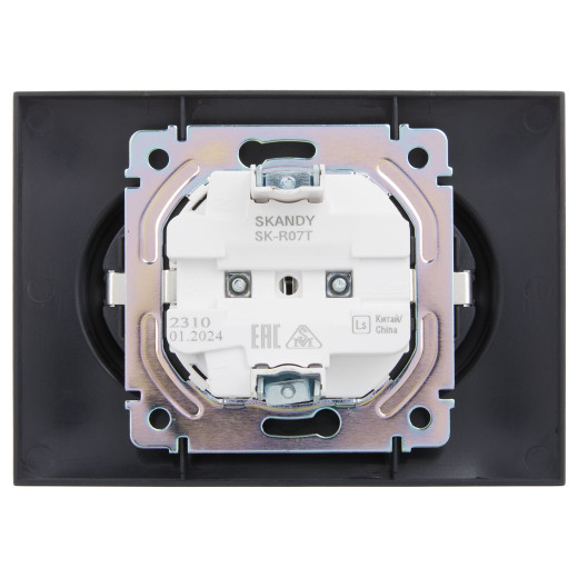 SKANDY Роз. 2-я с з/к/ш 16А в сб. SK-R07T титан IEK