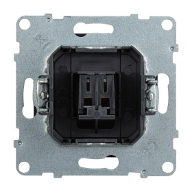 Legrand/Daccord SUNO Антрацит Аудиорозетка с пружинными зажимами одиночная.