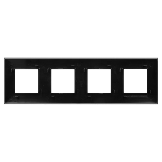 Рамка 4 поста (8 мод.), Avanti, черный квадрат