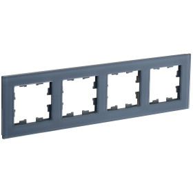 IEK BRITE DECOR Маренго матовый стекло Рамка 4-мест. РУ-4-2-Бр