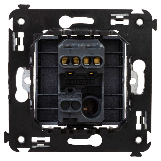 Выключатель одноклавишный в стену, Avanti, закаленная сталь