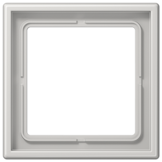 Рамка для вертикальной и горизонтальной установки, 1 пост, дюропласт, светло-серый, LS990