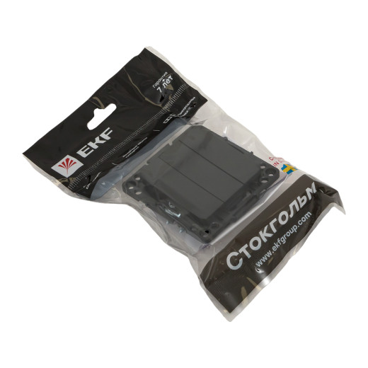 Стокгольм Механизм Выключателя 3-кл. 10А автоматические клеммы черный EKF PROxima