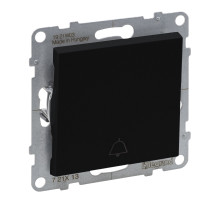 Legrand/Daccord SUNO Антрацит Выключатель без фиксации (кнопка) 6А 250В с символом 