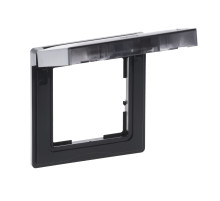 Legrand/Daccord SUNO Антрацит Рамка влагозащитная IP44,с откидной крышкой,1-постовая.