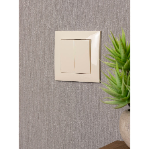 Валенсия выключатель 2-кл. 10А кремовый EKF PROxima