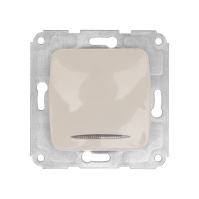 KRANZ DEA Выключатель 1кл (инд) с/у 10А меx. Беж