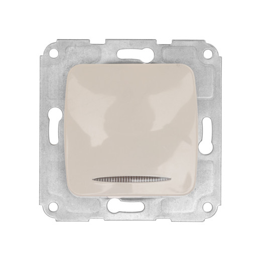DEA Выключатель 1кл (инд) с/у 10А меx. Беж KRANZ