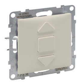 Legrand/Daccord SUNO Слоновая кость Переключатель кнопочный для жалюзи и рольставней 6А 250В. Безвинтовые зажимы..