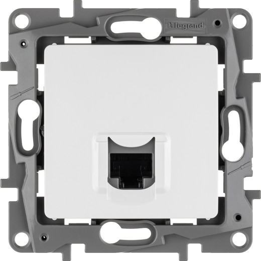 Розетка компьютерная RJ45 категория 5e UTP - Legrand Etika - белый