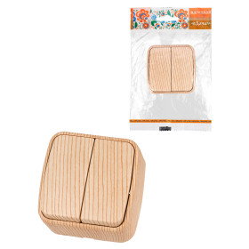 TDM Выключатель 2-кл. открытой установки IP20 10А, сосна 