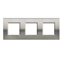 BT LL Фактурная сталь Рамка прямоугольная, 2+2+2 мод.