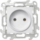 Розетка 2К без защитных шторок, белый