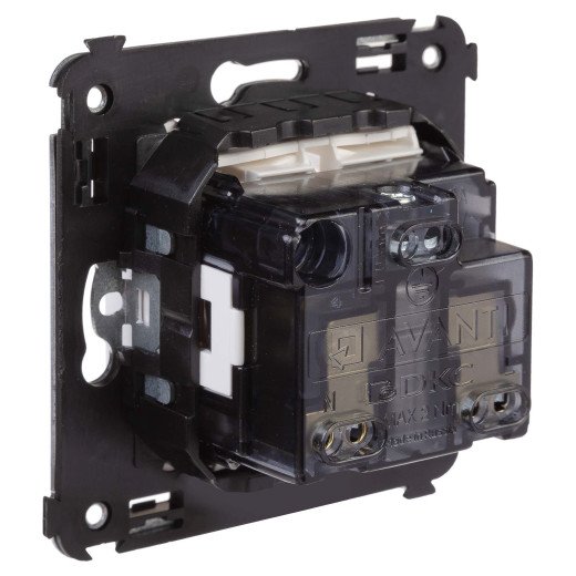 Розетка в стену, 2P+E, с з/ш, Avanti, белое облако