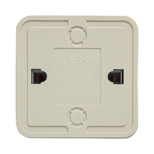 Рим Выключатель проходной 1-клавишный 10А белый EKF