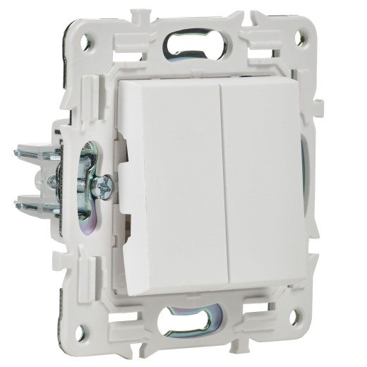 SKANDY Выключ. 2-кл. прох. 10А SK-V05W арк. бел. IEK