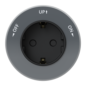 Systeme Electric MultiTrack Графит Розетка 2К+З круглая 16А/250В