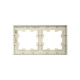 BRITE Рамка 2-мест. РУ-2-2-БрВа стекло ванильный IEK
