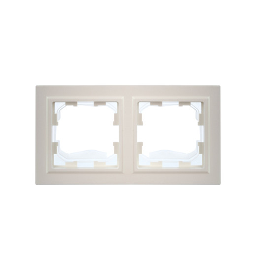 BRITE Рамка 2-мест. IP44 РУ-2-БрЖ-44 жемч. IEK