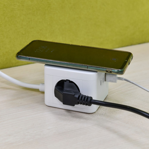 DOMINIC Удлинитель Qi10Вт У02К 1,3м 3х1мм2 USB A+C бел IEK