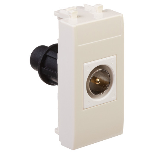 Розетка TV одиночная модульная, Avanti, ванильная дымка, 1 модуль