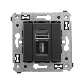 DKC Avanti USB 2.0 розетка одинарная в стену, тип А-А, 