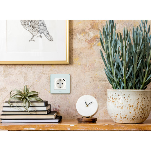 Розетка с заземлением с USB тип C - Legrand Inspiria - со шторками 16А 250В 1500мА 5В безвинтовые зажимы - белый