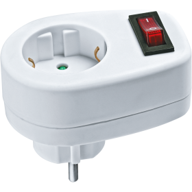 Navigator Переходник 94 669 NAD-1E-СS-WH 1гн. с выкл.