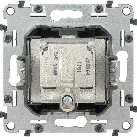 Valena IN'MATIC.Розетка оконечная TV-SAT 10дБ, диапазоны 5-862МГц/950-2400 МГц.