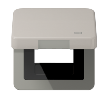 JUNG Рамка с подпружиненной крышкой для USB-механизмов, с центральной платой, платина