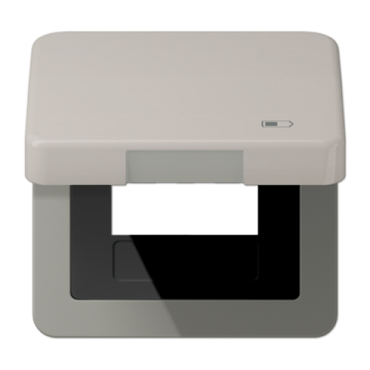 Рамка с подпружиненной крышкой для USB-механизмов, с центральной платой