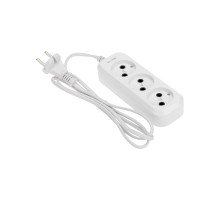 PROconnect Удлинитель 3 гнезда, 1,5м, 2х0,75мм², б/з, белый